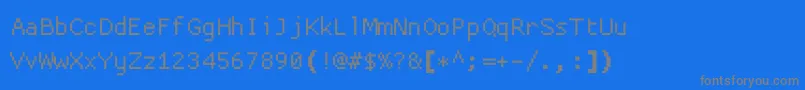 Proggycleanttszbp Font – Gray Fonts on Blue Background