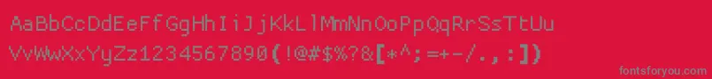 Proggycleanttszbp Font – Gray Fonts on Red Background