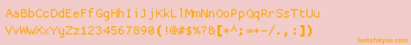 Proggycleanttszbp Font – Orange Fonts on Pink Background