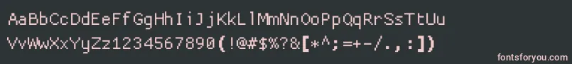 Fonte Proggycleanttszbp – fontes rosa em um fundo preto