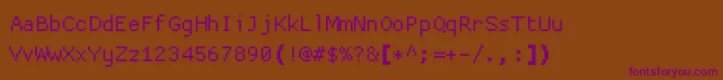 Proggycleanttszbp Font – Purple Fonts on Brown Background