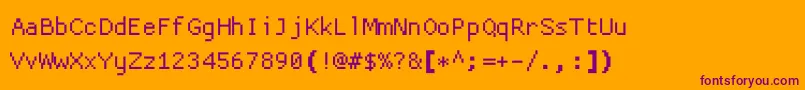 Шрифт Proggycleanttszbp – фиолетовые шрифты на оранжевом фоне