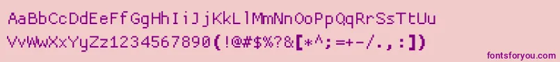 Proggycleanttszbp Font – Purple Fonts on Pink Background