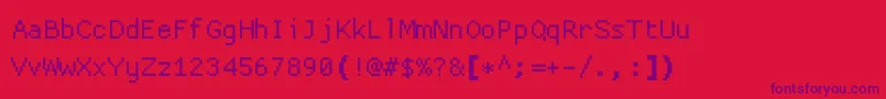 Proggycleanttszbp Font – Purple Fonts on Red Background