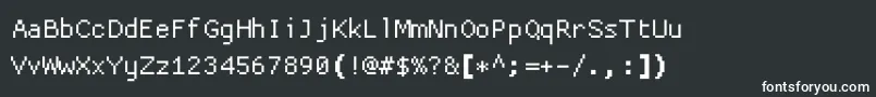 フォントProggycleanttszbp – 黒い背景に白い文字