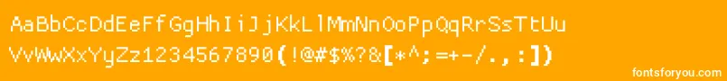 Proggycleanttszbp Font – White Fonts on Orange Background