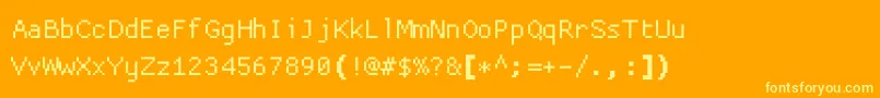 Proggycleanttszbp Font – Yellow Fonts on Orange Background