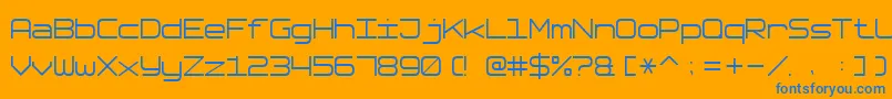 SoftwareTester7 Font – Blue Fonts on Orange Background