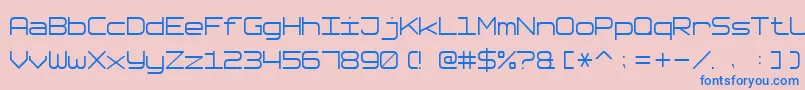 フォントSoftwareTester7 – ピンクの背景に青い文字