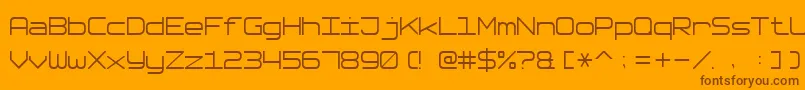 SoftwareTester7 Font – Brown Fonts on Orange Background
