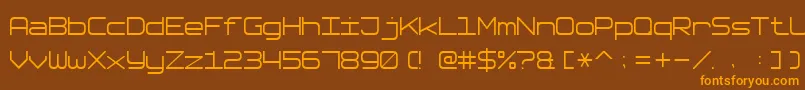 SoftwareTester7 Font – Orange Fonts on Brown Background