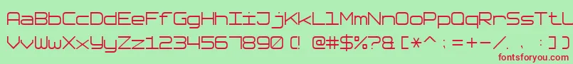 SoftwareTester7 Font – Red Fonts on Green Background