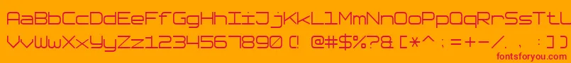 フォントSoftwareTester7 – オレンジの背景に赤い文字