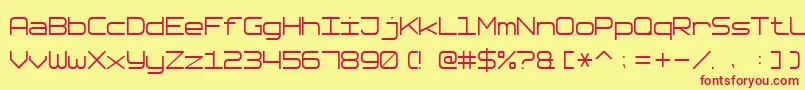 SoftwareTester7 Font – Red Fonts on Yellow Background
