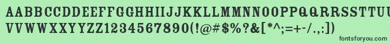 RosewoodstdFill Font – Black Fonts on Green Background