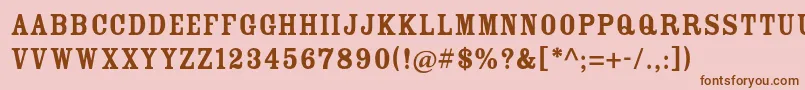 RosewoodstdFill Font – Brown Fonts on Pink Background