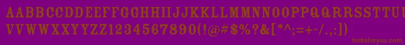 RosewoodstdFill-fontti – ruskeat fontit violetilla taustalla