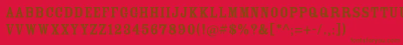 RosewoodstdFill Font – Brown Fonts on Red Background