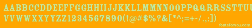 RosewoodstdFill Font – Green Fonts on Orange Background