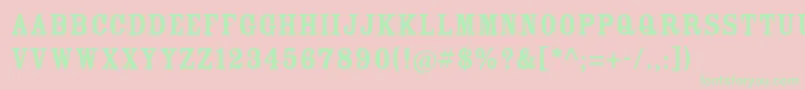 RosewoodstdFill Font – Green Fonts on Pink Background