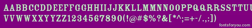 RosewoodstdFill Font – Green Fonts on Purple Background