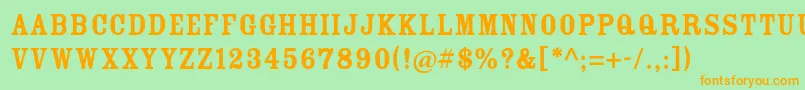 RosewoodstdFill Font – Orange Fonts on Green Background