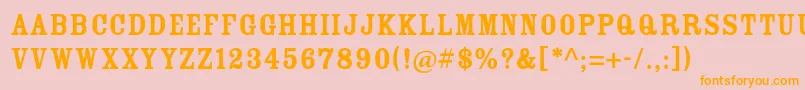 RosewoodstdFill Font – Orange Fonts on Pink Background
