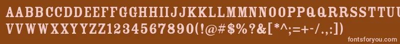 RosewoodstdFill Font – Pink Fonts on Brown Background