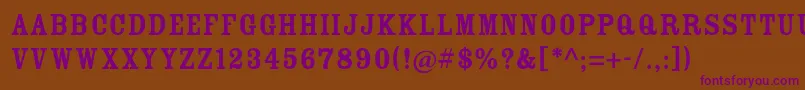 RosewoodstdFill Font – Purple Fonts on Brown Background