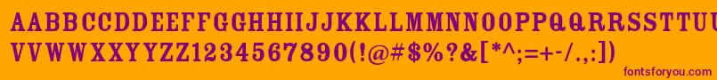 RosewoodstdFill Font – Purple Fonts on Orange Background