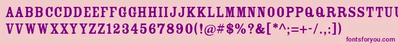 RosewoodstdFill Font – Purple Fonts on Pink Background