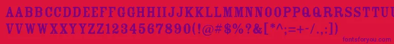 RosewoodstdFill Font – Purple Fonts on Red Background