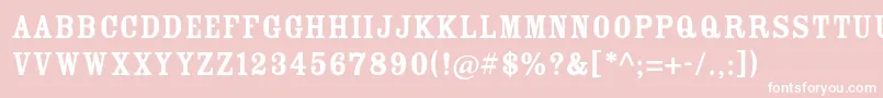 RosewoodstdFill Font – White Fonts on Pink Background