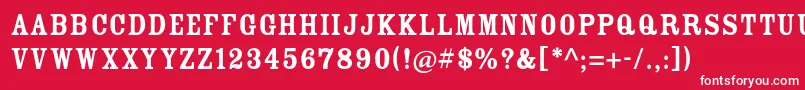RosewoodstdFill Font – White Fonts on Red Background