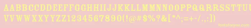 RosewoodstdFill Font – Yellow Fonts on Pink Background