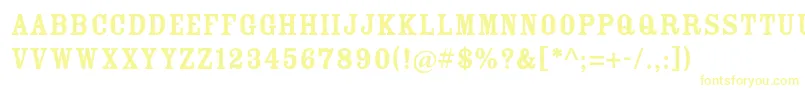 RosewoodstdFill Font – Yellow Fonts on White Background