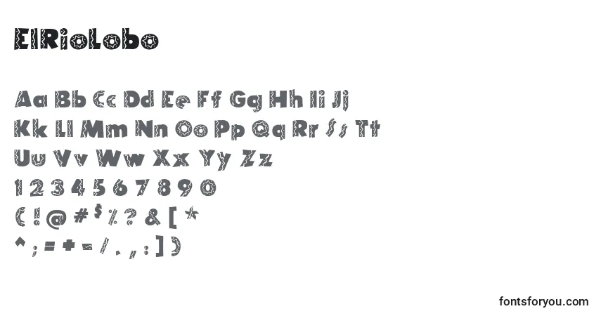 A fonte ElRioLobo – alfabeto, números, caracteres especiais