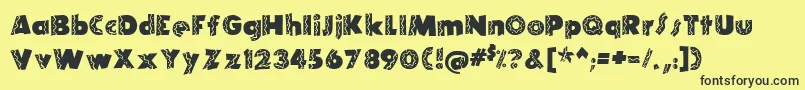 ElRioLobo Font – Black Fonts on Yellow Background