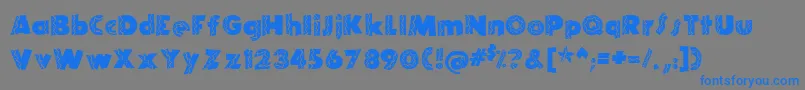 ElRioLobo-Schriftart – Blaue Schriften auf grauem Hintergrund