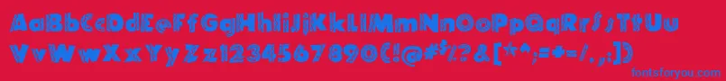 ElRioLobo Font – Blue Fonts on Red Background