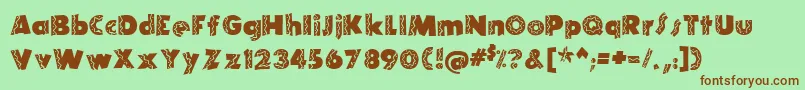 ElRioLobo Font – Brown Fonts on Green Background