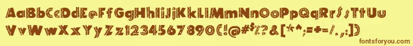 ElRioLobo Font – Brown Fonts on Yellow Background