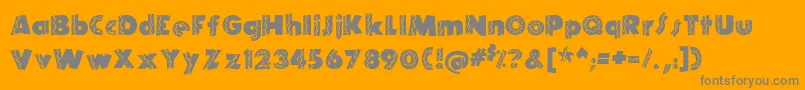 ElRioLobo-Schriftart – Graue Schriften auf orangefarbenem Hintergrund