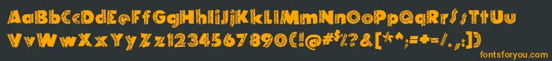 フォントElRioLobo – 黒い背景にオレンジの文字