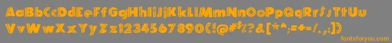 ElRioLobo-Schriftart – Orangefarbene Schriften auf grauem Hintergrund