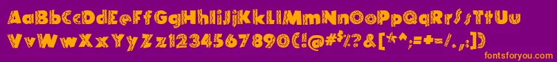 ElRioLobo Font – Orange Fonts on Purple Background