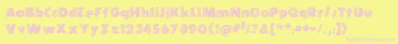 ElRioLobo Font – Pink Fonts on Yellow Background