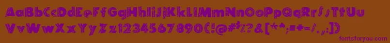 ElRioLobo-Schriftart – Violette Schriften auf braunem Hintergrund