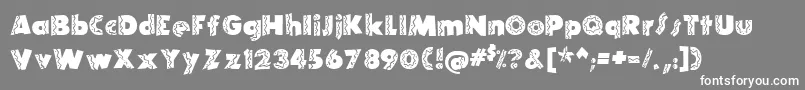 フォントElRioLobo – 灰色の背景に白い文字