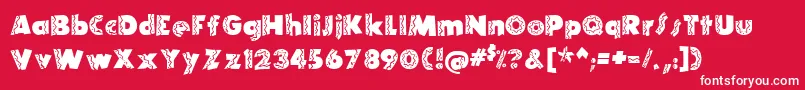 ElRioLobo Font – White Fonts on Red Background